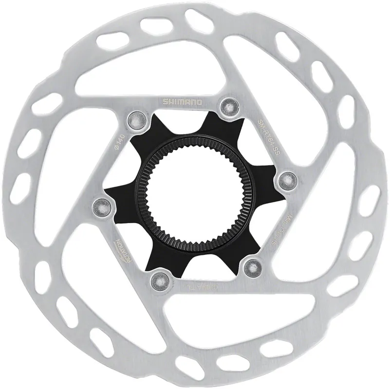 Shimano SM-RT64-SS Disc Brake Rotor with External Lockring - 140mm Center Lock Silver Latest