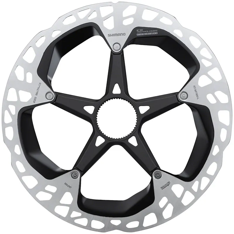 Shimano XTR RT-MT900-L Disc Brake Rotor - 203mm Center Lock Silver/Black  | Bikeparts.Com Viral