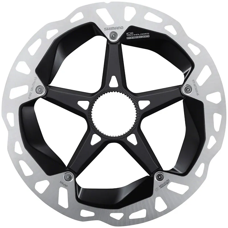 Shimano XTR RT-MT900-M Disc Brake Rotor - 180mm Center Lock Silver/Black  | Bikeparts.Com Direct From Factory