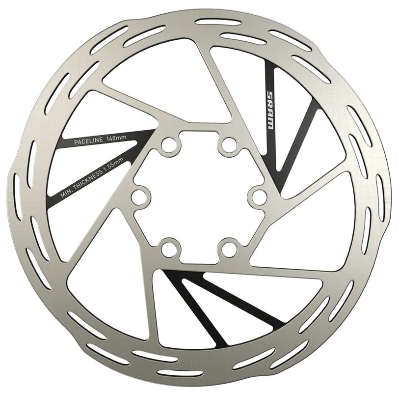 Cheap SRAM Paceline Disc Brake Rotor - 140mm 6-Bolt Silver/Black
