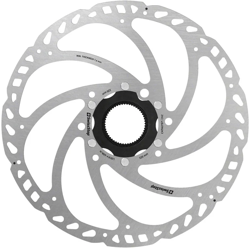 SwissStop Catalyst One Disc Rotor - 220mm CenterLock Silver Shop Now