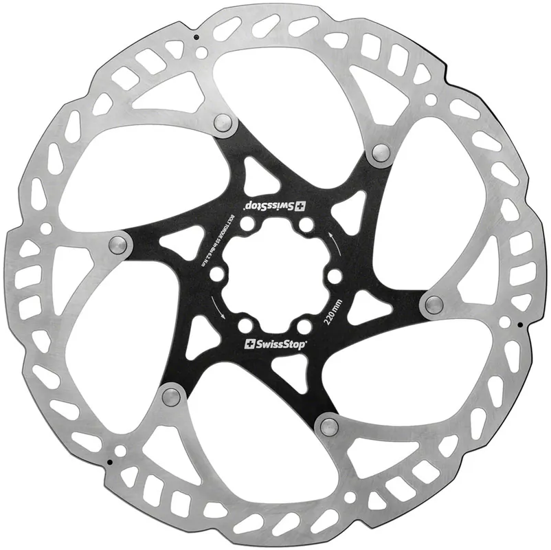 SwissStop Catalyst Pro Disc Rotor - 220mm 6-Bolt Silver/Black Clearance