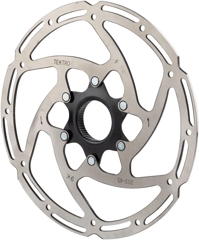Tektro TR-45 Disc Brake Rotor - 203mm Center-Lock 2.3mm Thickness Silver Seasonal Sale