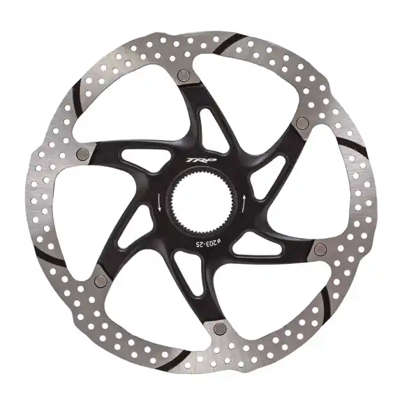 Price Cut TRP 2-Piece Slotted Center Lock Rotor 203mm TRP-25  | Bikeparts.Com