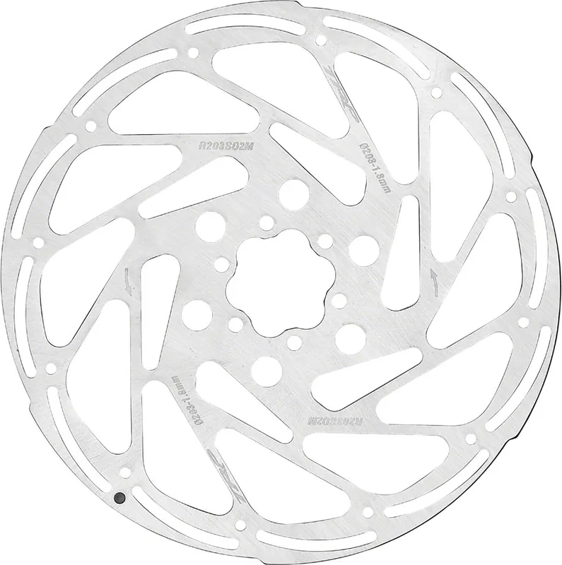 Warranty Included TRP R2 Disc Brake Rotor - 203mm 6-Bolt 1.8mm Rust Blocker Treatment Silver