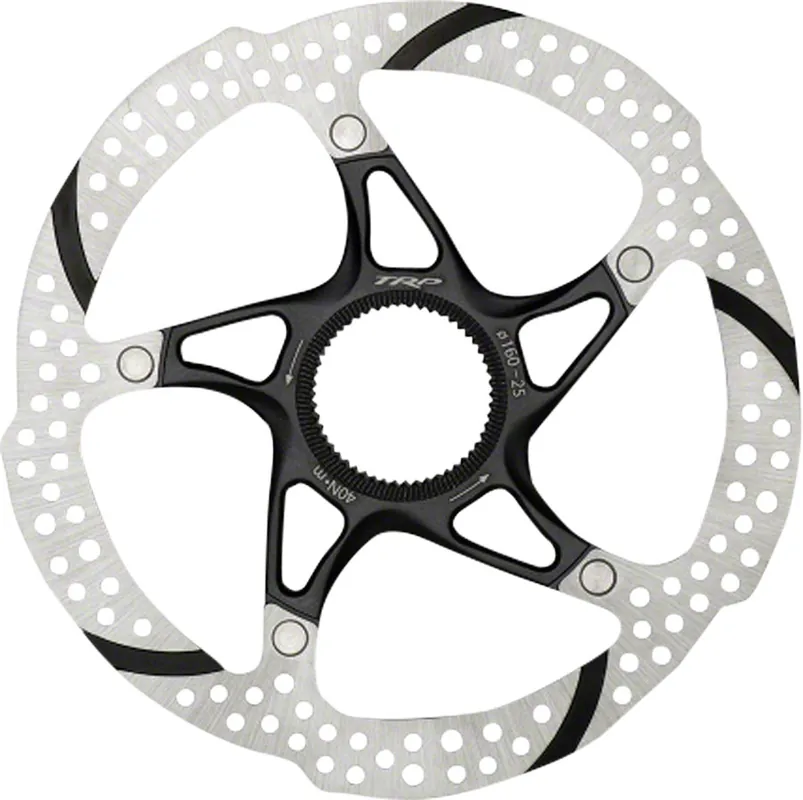 TRP-25 Disc Brake Rotor - 140mm Center Lock 1.8mm Silver/Black Today Only