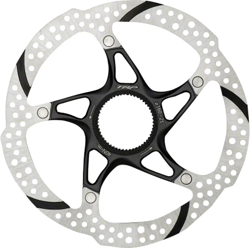 TRP-25 Disc Brake Rotor - 160mm Center Lock 1.8mm Silver/Black Hot Deal