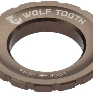 Fresh Stock Wolf Tooth CenterLock Rotor Lockring - External Splined Espresso  | Bikeparts.Com