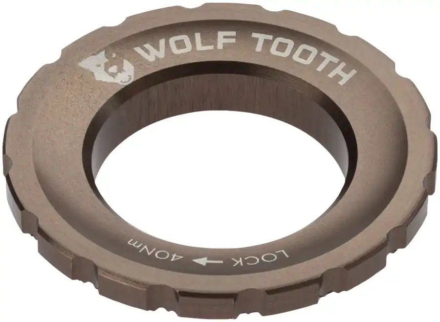 Fresh Stock Wolf Tooth CenterLock Rotor Lockring - External Splined Espresso | Bikeparts.Com