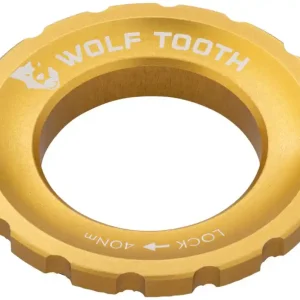 Wolf Tooth CenterLock Rotor Lockring - External Splined Gold Top Pick