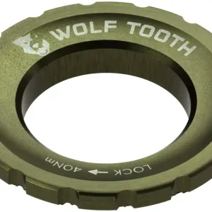 Free Returns Wolf Tooth CenterLock Rotor Lockring - External Splined Olive