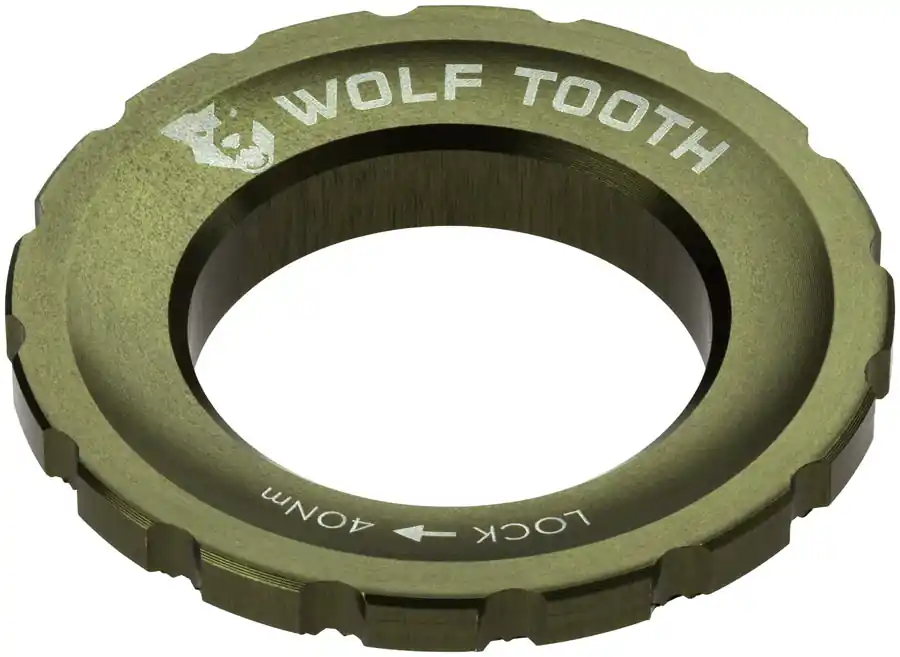 Free Returns Wolf Tooth CenterLock Rotor Lockring - External Splined Olive