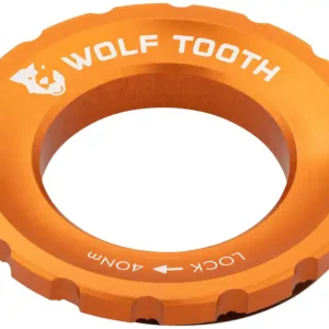 Wolf Tooth CenterLock Rotor Lockring - External Splined Orange Hassle-Free Returns