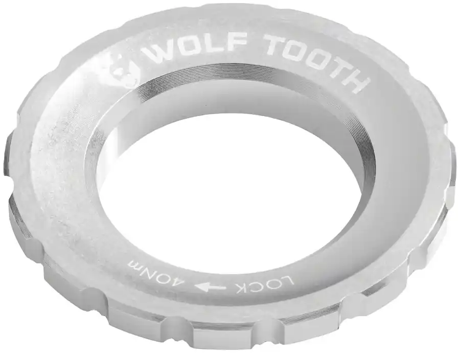 Wolf Tooth CenterLock Rotor Lockring - External Splined Raw Silver Fast Shipping