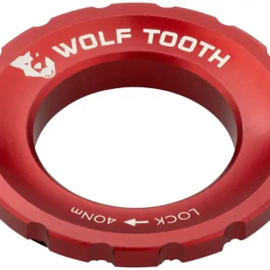 Fast Shipping Wolf Tooth CenterLock Rotor Lockring - External Splined Red