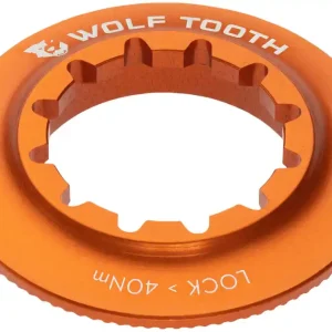 Today Only Wolf Tooth Centerlock Rotor Lockring - Internal Splined Orange