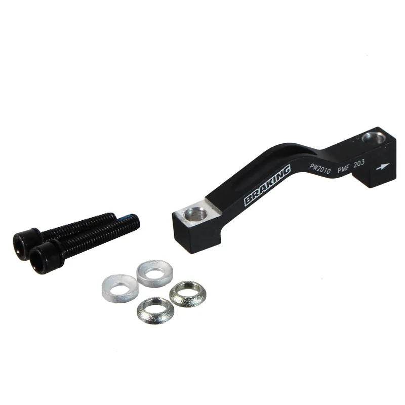 Top Rated Braking Italy Post Mount Caliper Adapter (74mm) 180 to 203mm - Blac  | Bikeparts.Com