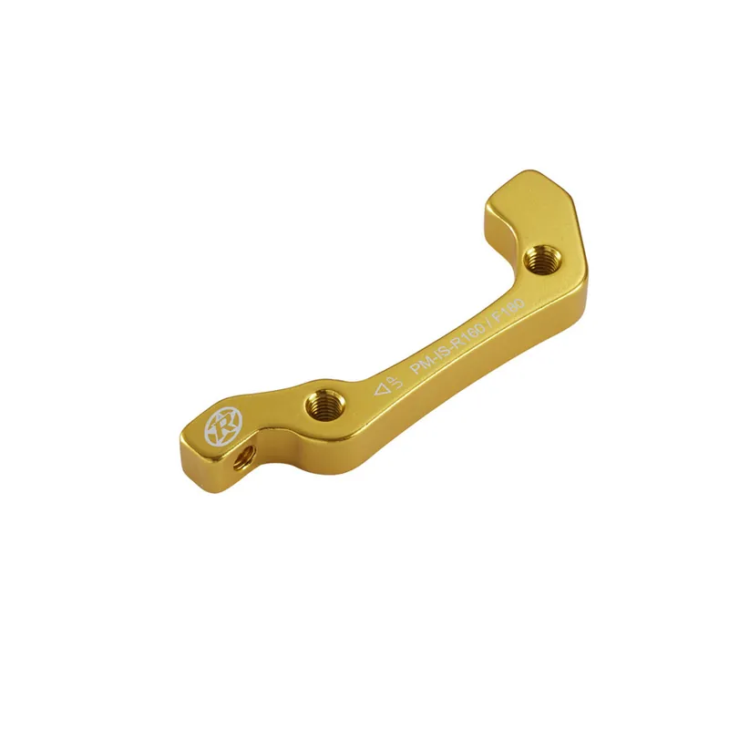 Handmade Reverse Disc Brake Adapter IS-PM 180 Front/160 Rear Gold  | Bikeparts.Com