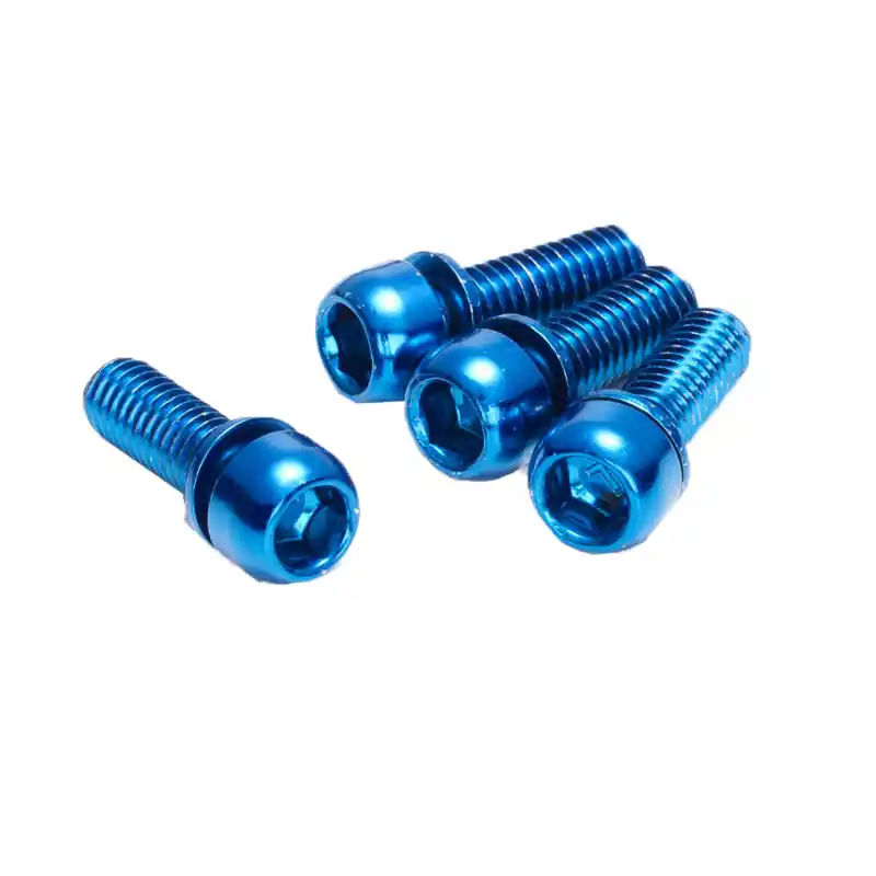 Free Returns Reverse Disc Brake Caliper Bolts M6x18 4/Pack - Blue  | Bikeparts.Com