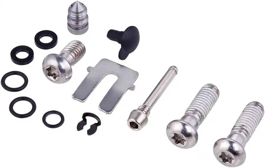 SRAM S4 Guide RSC with Bleeding Edge Caliper Hardware Kit with Stainless Black Body Bolt Banjo Bolt Bleed Screw and Pad Pin Exclusive Offer