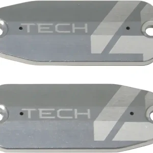 Hope Tech 4 Brake Lever Reservoir Lid - Silver Pair  | Bikeparts.Com Certified