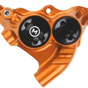 Hope RX4+ Disc Brake Caliper - Rear Flat Mount Direct +20mm Mineral Oil Orange Time-Limited