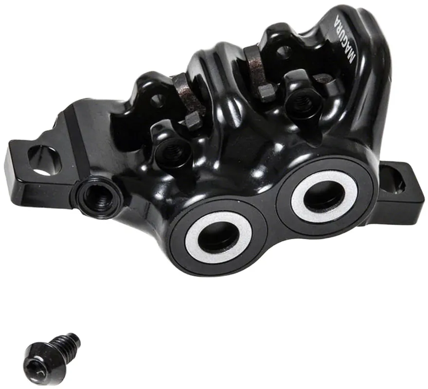 Magura MT5/MT Trail Sport Disc Brake Caliper - Front or Rear Post Mount 4-Piston Black/Silver Price Cut
