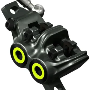 Magura MT7 Disc Brake Caliper - Front or Rear Post Mount 4-Piston Gray/Yellow  | Bikeparts.Com Warranty Included