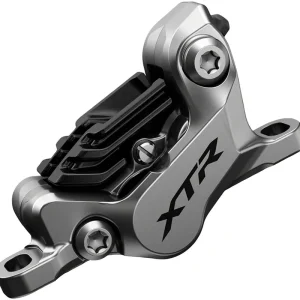 High Quality Shimano XTR BR-M9120 Disc Brake Caliper - Front or Rear Post Mount 4-Piston Includes Finned Metallic Pads