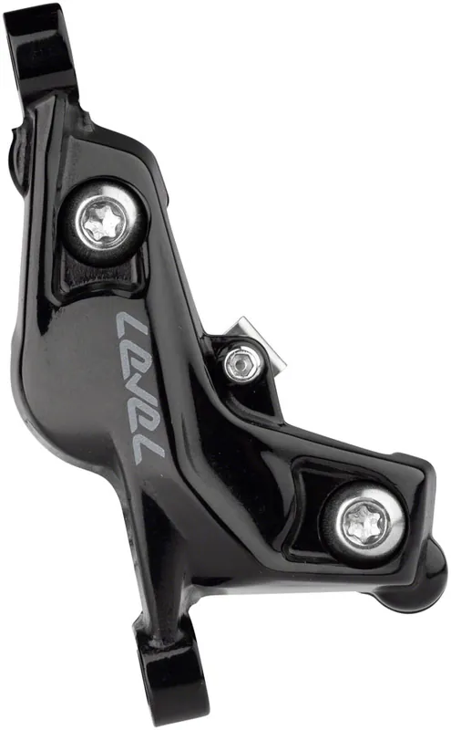 SRAM Level Silver Stealth Disc Brake Caliper Assembly - Front/Rear Post Mount 4-Piston Black C1 | Bikeparts.Com Fast Shipping