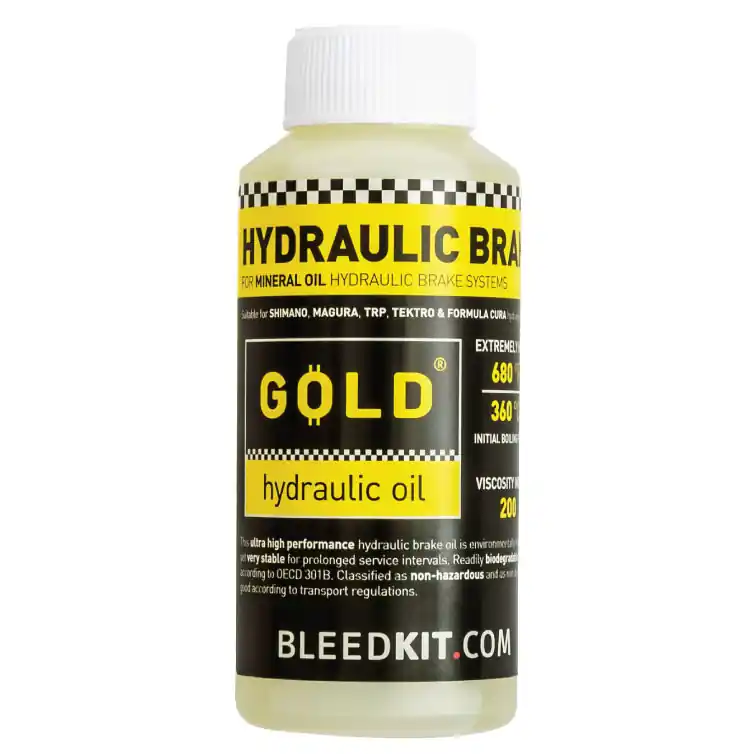 Free Returns Bleedkit.com Mineral Oil Brake Fluid (Shimano) Gold - 100ml  | Bikeparts.Com