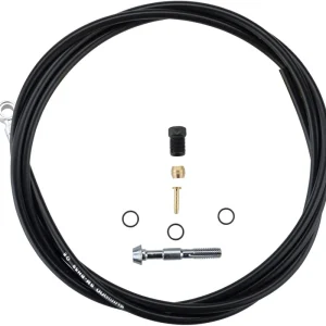 Price Cut Shimano SM-BH59-SB Low Pressure Disc Brake Hose Kit - Normal Silver Banjo Caliper Connector 1700mm Black