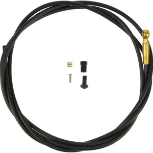 Express Delivery Shimano SM-BH90-SBLS High Pressure Disc Brake Hose Kit - Long Gold Banjo Caliper Connector 2000mm Black