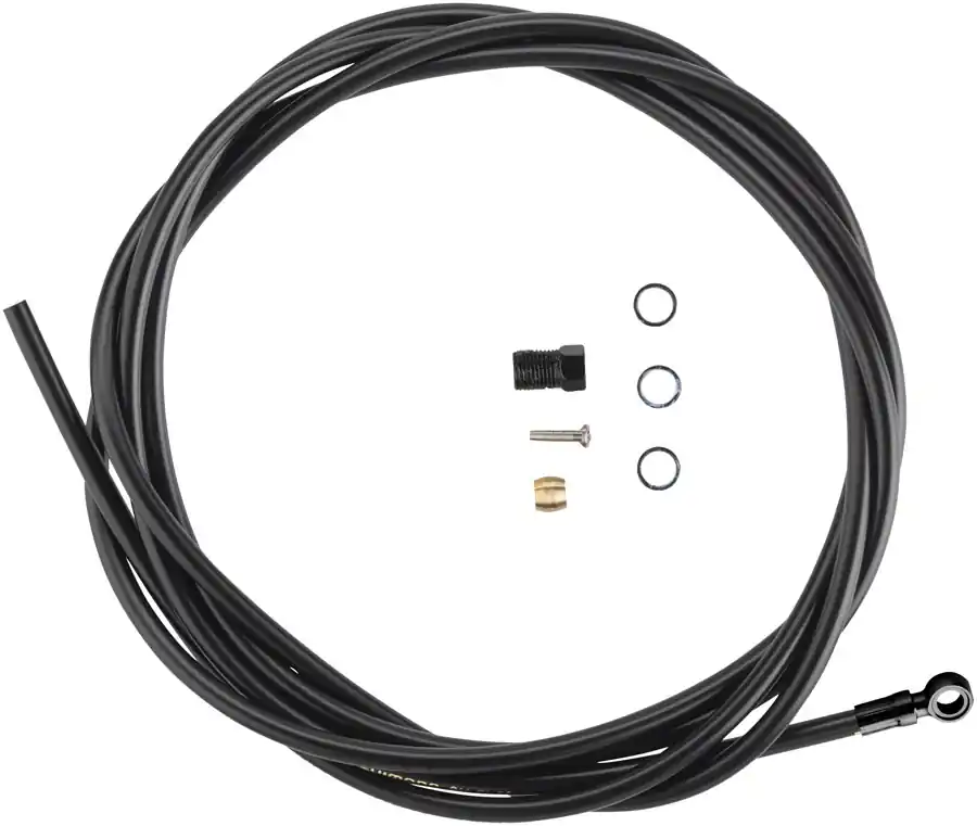Shimano SM-BH90-SBM High Pressure Disc Brake Hose Kit with Black Banjo Fitting - 2000mm W/O Banjo Bolt Black Authentic