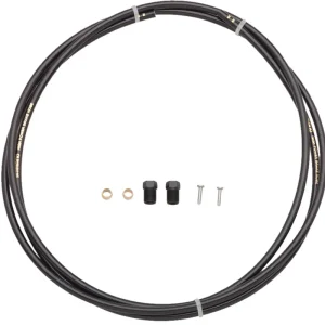 Certified Shimano SM-BH90-SS High Pressure Disc Brake Hose Kit - Straight Caliper Caliper Connector 1700mm Black