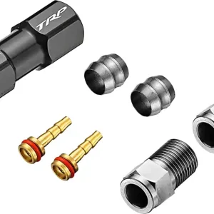 Hot Picks TRP TL1.3 Disc Brake Hose Coupler Kit - For 5.0mm Coupler Compression Ferrules Brass Inserts with O-Ring and Hose Retainer