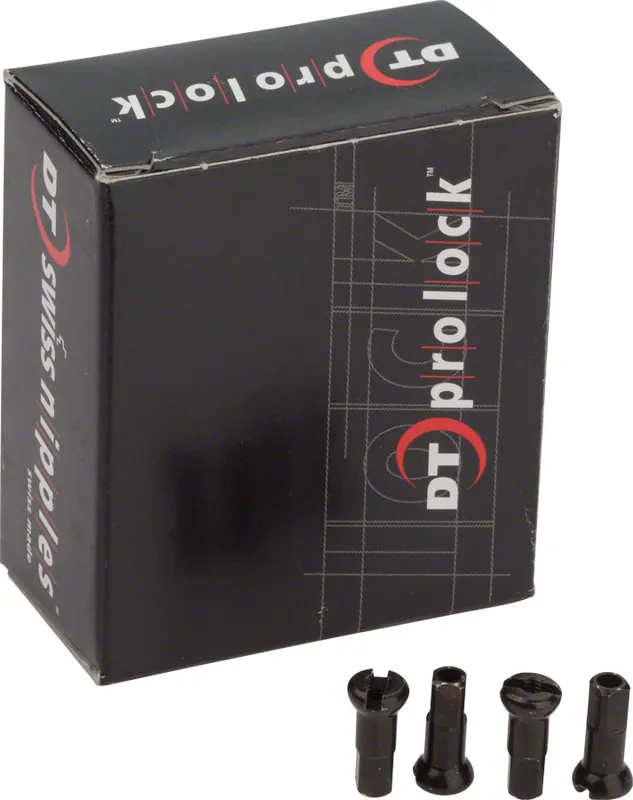 Affordable DT Swiss Pro Head Pro Lock Brass Nipples: 2.0 x 12mm Black Box of 100 | Bikeparts.Com