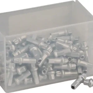 Crafted DT Swiss Squorx Pro Head Aluminum Nipples: 2.0 x 15mm Silver Box of 100  | Bikeparts.Com