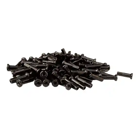 Last Chance Halo 14g Alloy Nipple 12mm Black 50/Count  | Bikeparts.Com
