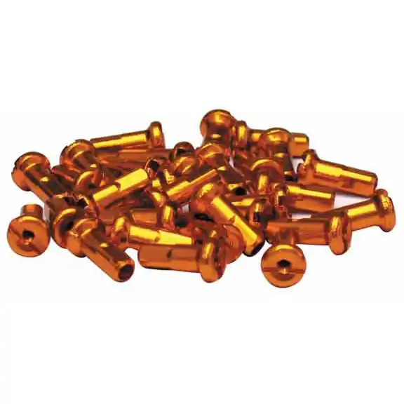 Halo 14g Alloy Nipple 12mm Gold 50/Count  | Bikeparts.Com Best Seller