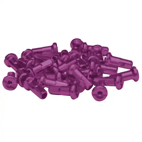 Deal Halo 14g Alloy Nipple 12mm Purple 50/Count  | Bikeparts.Com
