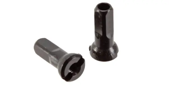 Deal Sapim Alloy Polyax Nipple 14g/12mm Black 100/Count  | Bikeparts.Com
