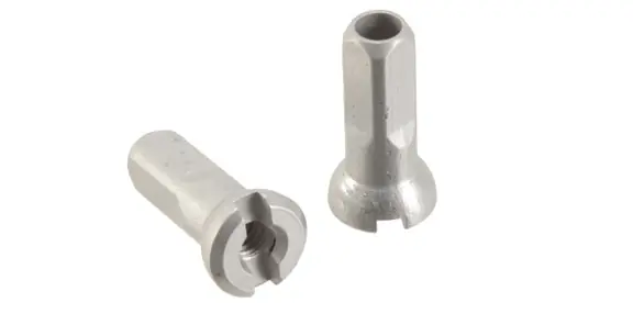 Sapim Alloy Polyax Nipple 14g/12mm Silver 100/Count  | Bikeparts.Com Next Day Delivery
