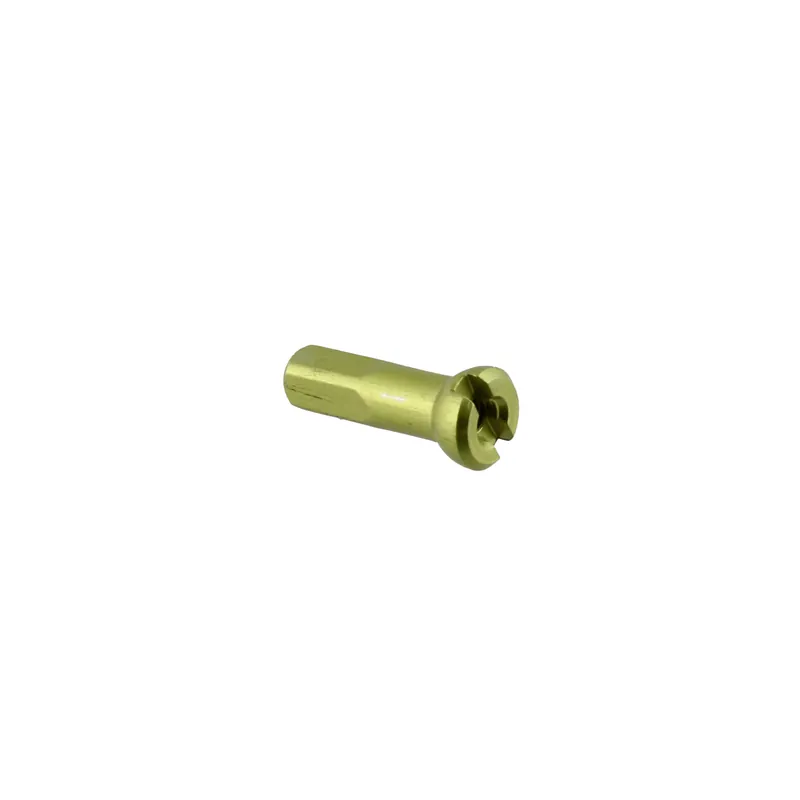 Sapim Alloy Polyax Nipple 14g/14mm Lime 100/Count  | Bikeparts.Com Affordable