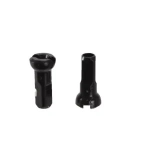 Sapim Secure Lock Alloy Nipple 14g/12mm Black 100/Count  | Bikeparts.Com Discount