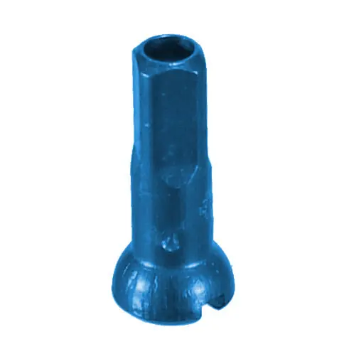 Must Have Sapim Secure Lock Alloy Nipple 14g/14mm Blue 100/Count  | Bikeparts.Com