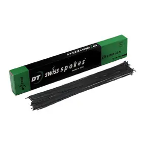 Limited Time DT Swiss Champion 13g Spoke Black 288mm 20/Count  | Bikeparts.Com