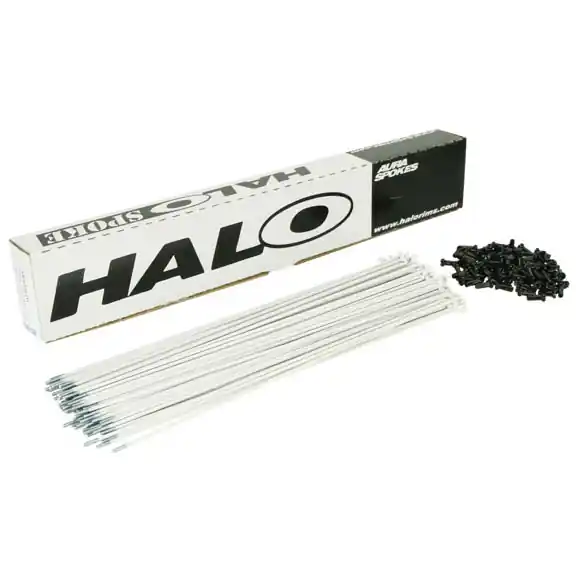 Time-Limited Halo Aura 14g Spoke White 264mm 100/Count  | Bikeparts.Com