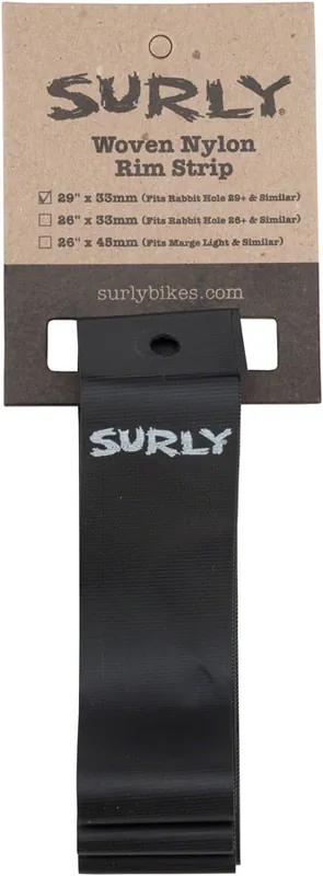 Surly Rim Strip: For 29+ Rabbit Hole Rim Nylon 33mm wide Black  | Bikeparts.Com Place Order