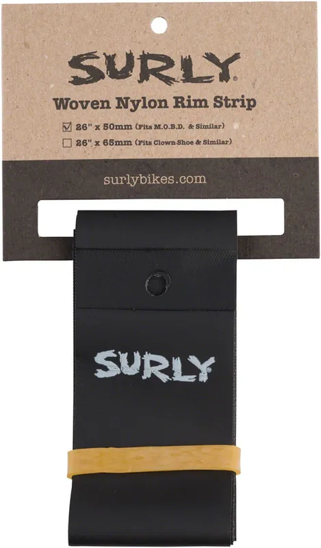 Luxury Surly Rim Strip: For Other Brother Darryl Rim Nylon 50mm wide Black
